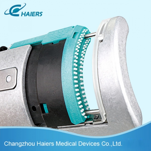 Disposable curved cutter stapler and reloading unit Disposable curved cutter stapler and reloading unit