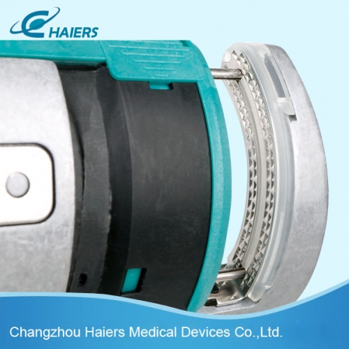 Disposable curved cutter stapler and reloading unit Disposable curved cutter stapler and reloading unit